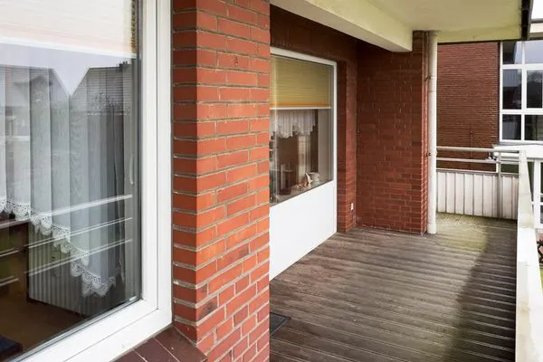 Großer Süd-West-Balkon der Ferienwohnung Meeresbrise in Wittdün auf Amrum Haus Seeadler Ferienwohnung Meeresbrise