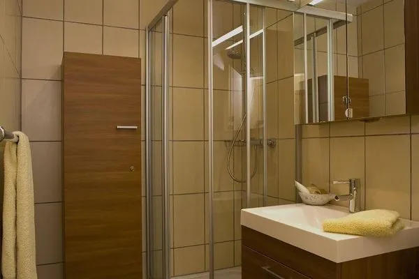 Badezimmer Haus Strandblick Ferienwohnung 19