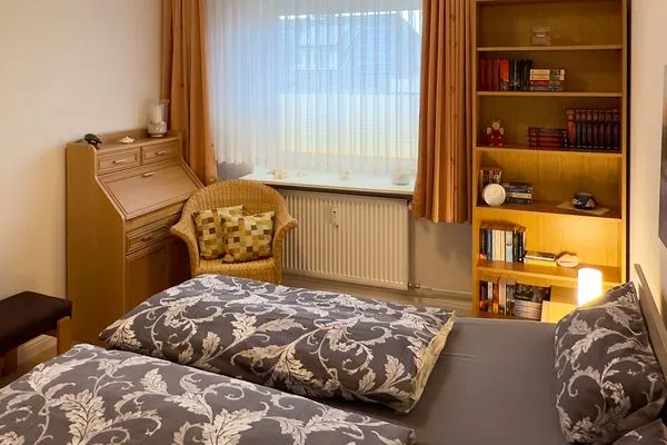Schlafzimmer der Ferienwohnung Meeresbrise in Wittdün auf Amrum Haus Seeadler Ferienwohnung Meeresbrise