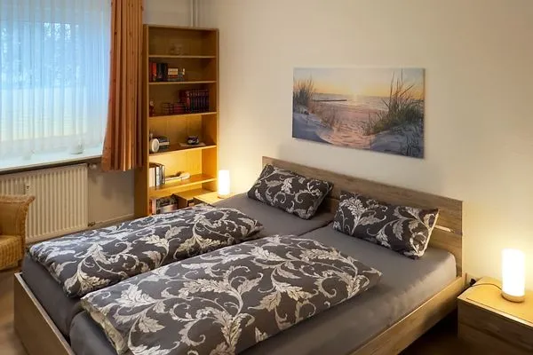 Schlafzimmer der Ferienwohnung Meeresbrise in Wittdün auf Amrum Haus Seeadler Ferienwohnung Meeresbrise