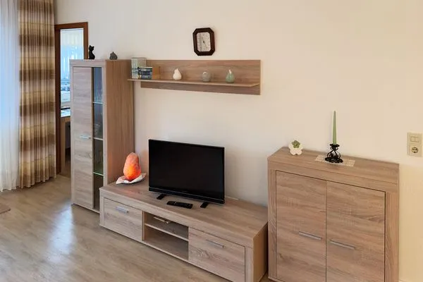 Wohnzimmer der Ferienwohnung Meeresbrise in Wittdün auf Amrum Haus Seeadler Ferienwohnung Meeresbrise