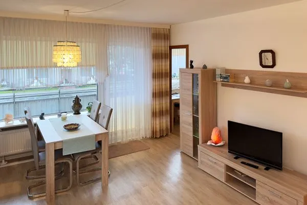 Wohnzimmer der Ferienwohnung Meeresbrise in Wittdün auf Amrum Haus Seeadler Ferienwohnung Meeresbrise