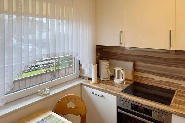 Küche der Ferienwohnung Meeresbrise in Wittdün auf Amrum Haus Seeadler Ferienwohnung Meeresbrise