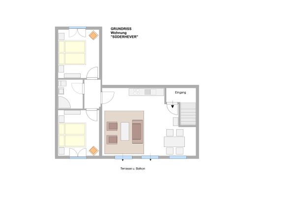  Süderhever Tating - Wohnungsaufteilung