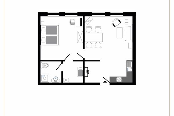  HW App. 4 Welt / Vollerwiek - Wohnungsaufteilung
