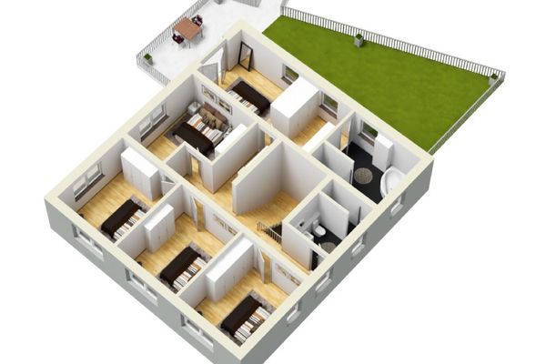  Ferienhaus Sarah Ferienwohnungen in Lechbruck - Grundriss