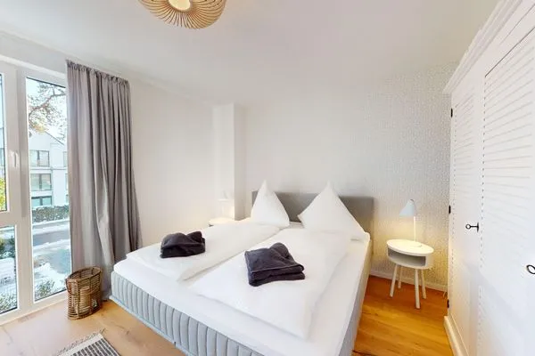 Schlafzimmer  Strandglück - mit Balkon, direkt am Strand