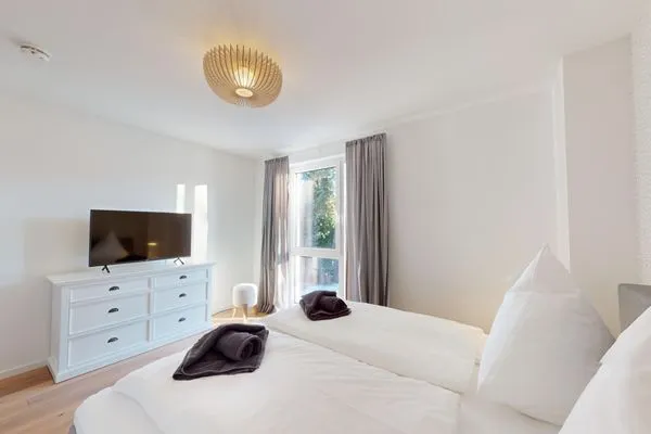 Schlafzimmer  Strandglück - mit Balkon, direkt am Strand