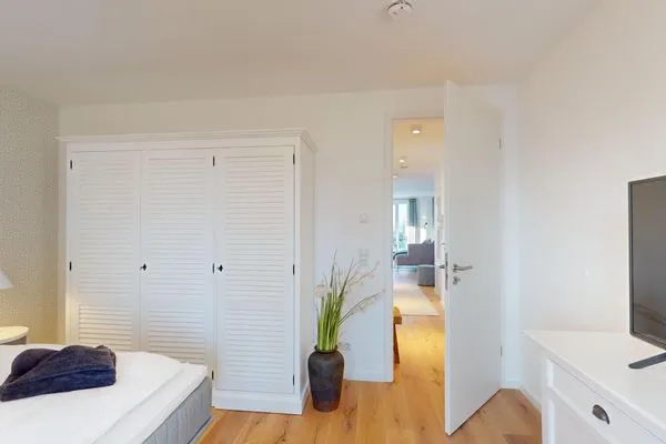 Schlafzimmer  Strandglück - mit Balkon, direkt am Strand