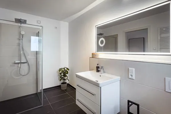 Badezimmer Gebirgsresort Ferienwohnung Schanzenblick