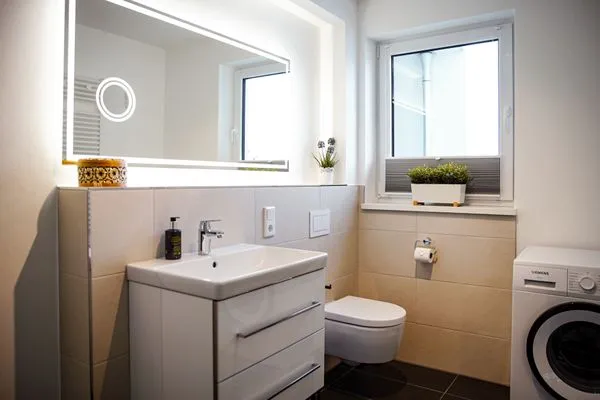 Badezimmer Gebirgsresort Ferienwohnung Schanzenblick