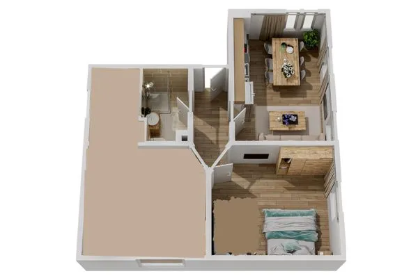 Grundriss Smart Resorts Haus Topas Ferienwohnung 302