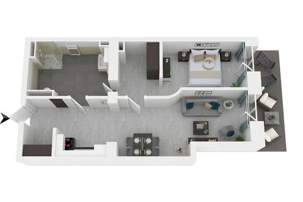 Ferienwohnung Sonnenblume Ostseebad Wustrow - Grundriss  Seerose