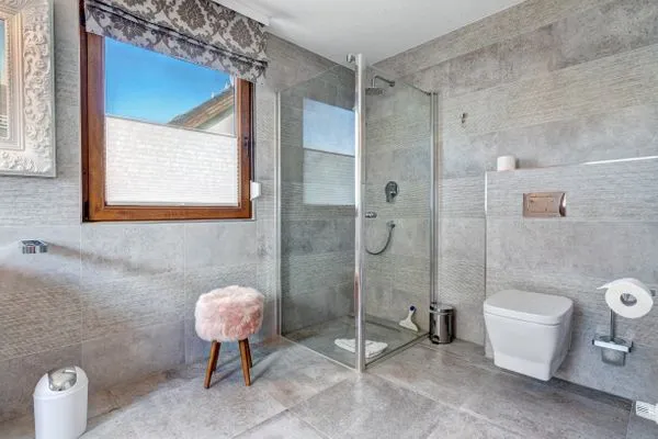 Badezimmer  Ferienhaus Kieferngrund