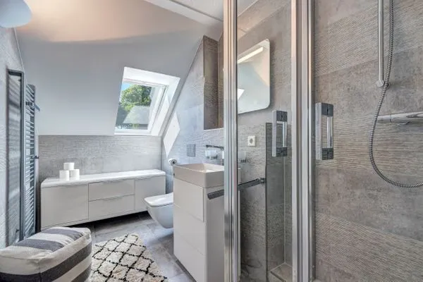 Badezimmer  Ferienhaus Kieferngrund