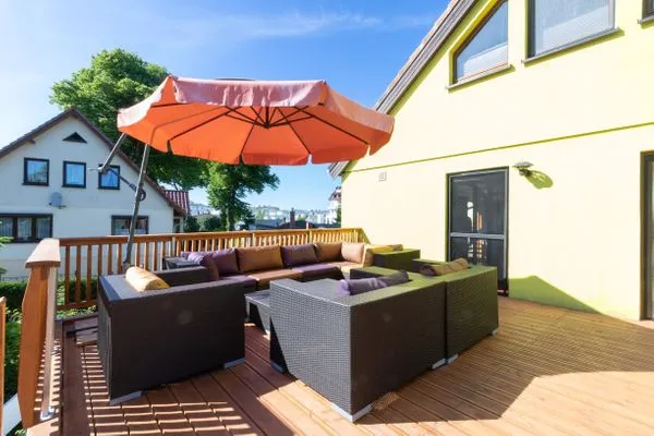 Terrasse  Ferienhaus Kieferngrund