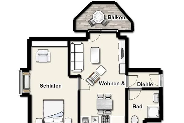 Grundriss Haus Lagune am Wattenmeer Ferienwohnung 18