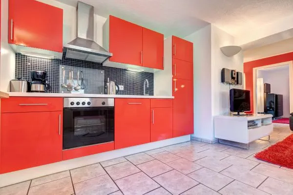 offene helle Küche  Ferienwohnung Kieferngrund