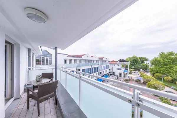 Ferienwohnung Meeresblau Zingst - Balkonblick  Meeresblau