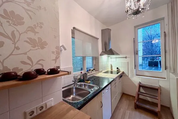 Multi-FeWo Haus Paradiesplatz Ferienwohnung Adam Lindau Insel - Küche