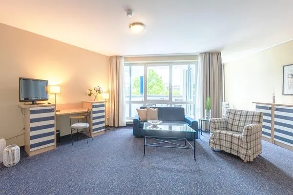 Ferienwohnung Ankerplatz Aparthotel Zingst - Wohnraum  Ankerplatz