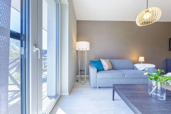 Ferienwohnung Swantovit Ostseebad Wustrow - ZweiWasser Alte Seefahrtschule Wohnzimmer  Swantovit