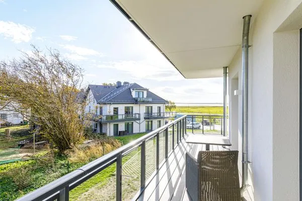 Ferienwohnung Boddenstuv Ostseebad Wustrow - ZweiWasser Alte Seefahrtschule Balkon  Boddenstuv