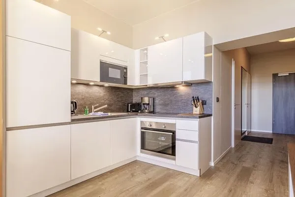 Ferienwohnung Wellenreiter Ostseebad Wustrow - ZweiWasser Alte Seefahrtschule Küche  Wellenreiter