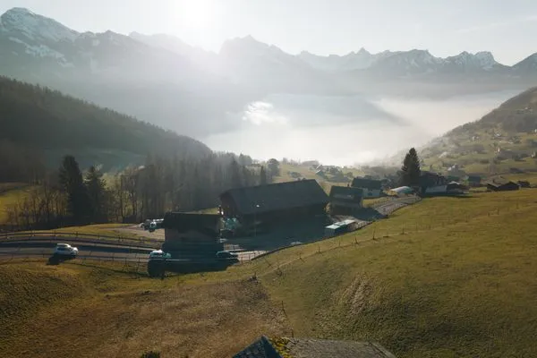 Aussicht auf die Berge  Chalet Engihalde
