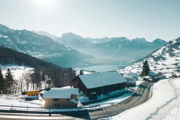 Aussicht im Winter  Chalet Engihalde