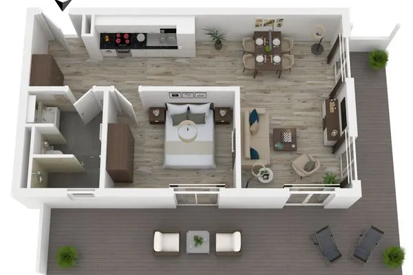 Ferienwohnung Boddenstuv Ostseebad Wustrow - ZweiWasser Alte Seefahrtschule Grundriss  Boddenstuv