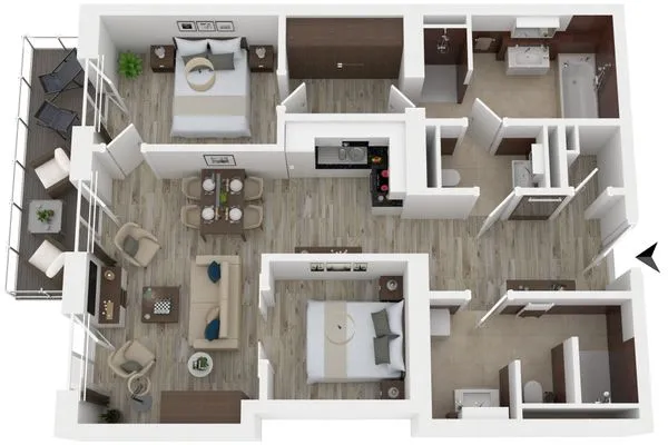 Ferienwohnung Wellenreiter Ostseebad Wustrow - ZweiWasser Alte Seefahrtschule Grundriss  Wellenreiter