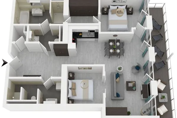 Ferienwohnung Große Welle Ostseebad Wustrow - ZweiWasser Alte Seefahrtschule Grundriss  Große Welle