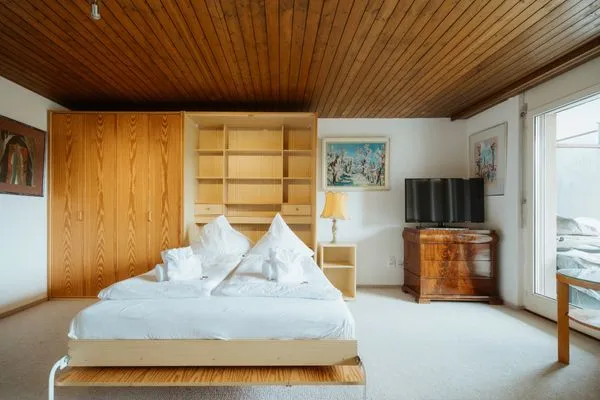 Doppelbett  Apartment Alpenglühen