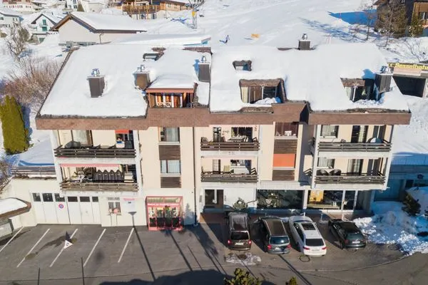 View on the house in winter  Apartment Hinterberg