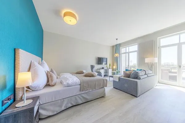 Ferienwohnung Meerglück Ostseebad Wustrow - ZweiWasser Alte Seefahrtschule Schlafbereich  Meerglück