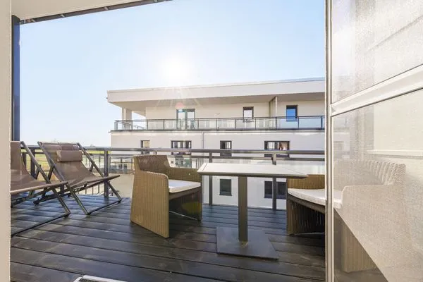 Ferienwohnung Admiralssuite Ostseebad Wustrow - ZweiWasser Alte Seefahrtschule Balkon  Admiralssuite