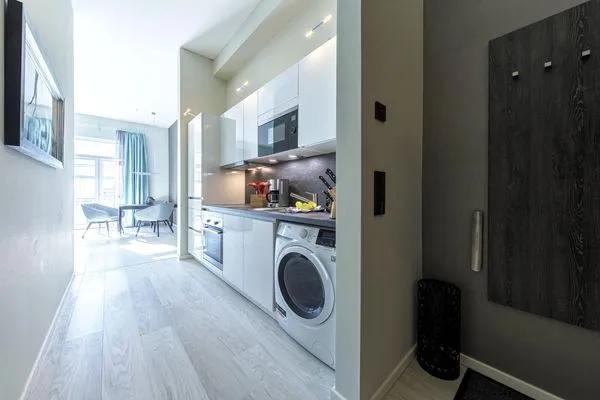 Ferienwohnung Admiralssuite Ostseebad Wustrow - ZweiWasser Alte Seefahrtschule Küche  Admiralssuite