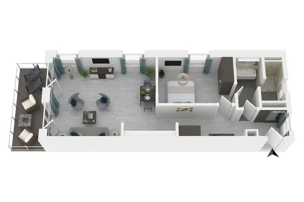 Ferienwohnung Käptenslounge Ostseebad Wustrow ZweiWasser Alte Seefahrtschule Grundriss  Käptenslounge