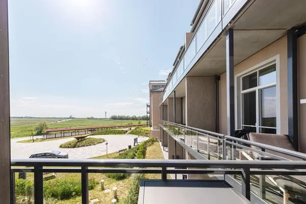 Ferienwohnung Welleneck Ostseebad Wustrow ZweiWasser Alte Seefahrtschule Balkon  Welleneck