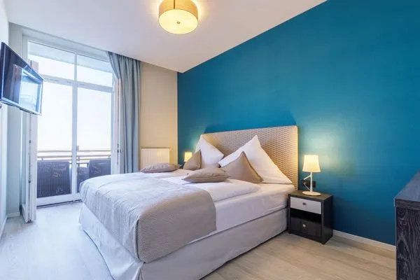 Ferienwohnung Welleneck Ostseebad Wustrow ZweiWasser Alte Seefahrtschule Schlafzimmer  Welleneck