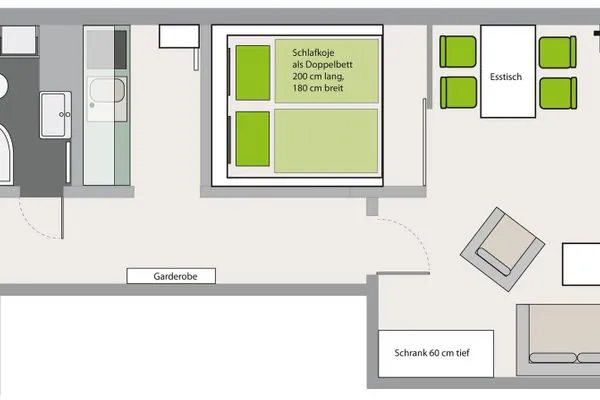 Grundriss Alter Damenpfad 3 Ferienwohnung Inselnest