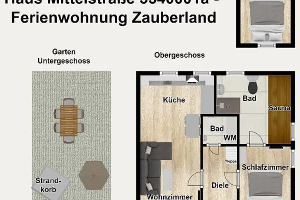 Grundriss Haus Mittelstraße Ferienwohnung kleines Zauberland