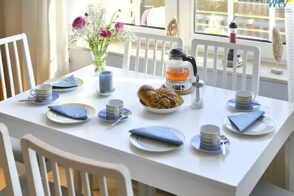 Wohnzimmer Familienhaus im Dorfgroden 27 Ferienwohnung kleiner Kompass