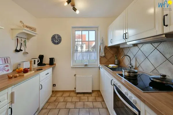 Küche Familienhaus im Dorfgroden 27 Ferienwohnung kleiner Kompass