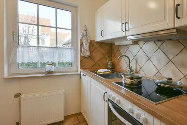 Küche Familienhaus im Dorfgroden 27 Ferienwohnung kleiner Kompass