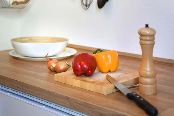 Küche Familienhaus im Dorfgroden 27 Ferienwohnung kleiner Kompass