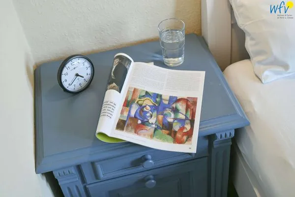 Schlafzimmer Familienhaus im Dorfgroden 27 Ferienwohnung kleiner Kompass