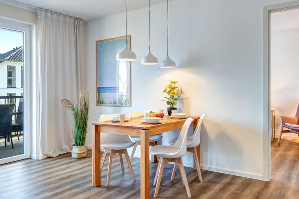 Wohnzimmer  Bernsteinquartier, Whg. 05.50 "Dünensonne"