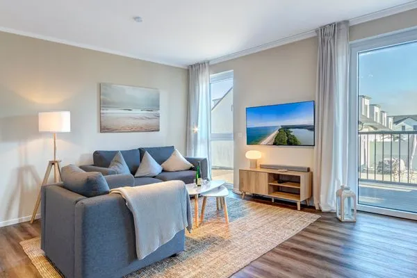 Wohnzimmer  Bernsteinquartier, Whg. 05.50 "Dünensonne"